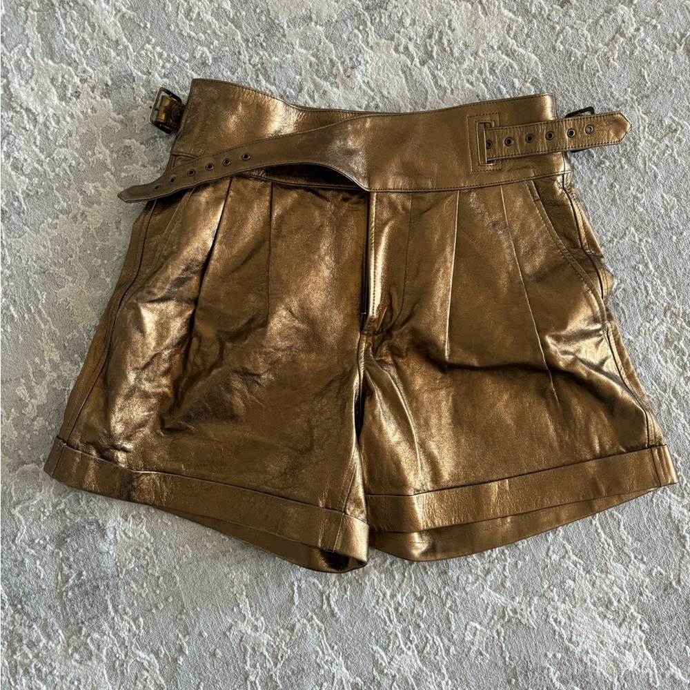 Banana Republic leather shorts